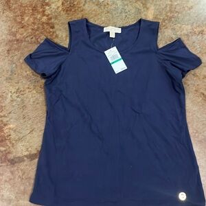 Women’s Michael Kors blue shirt. Size large NWT